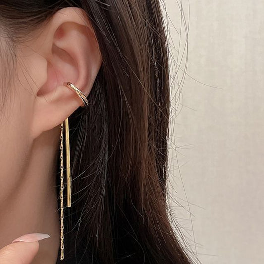 Cuff Earring Fringed Alloy