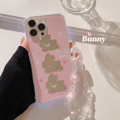 スマホケース ウサギ ミラー付き