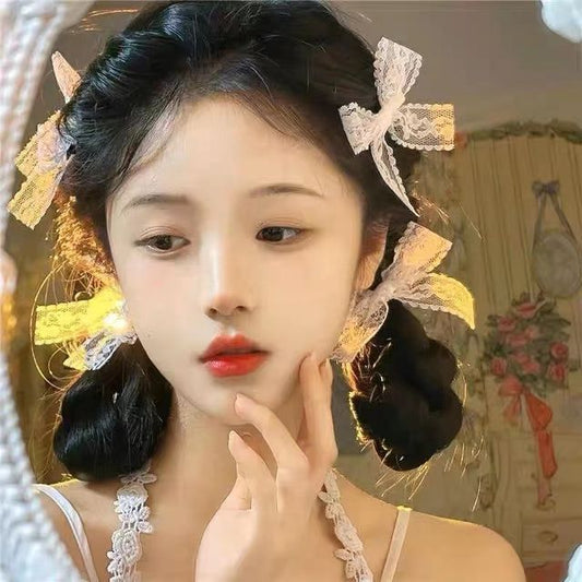 Ribbon Hair Clip / Set Lace