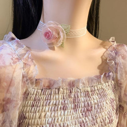 Hair Choker / Set Flower Clip