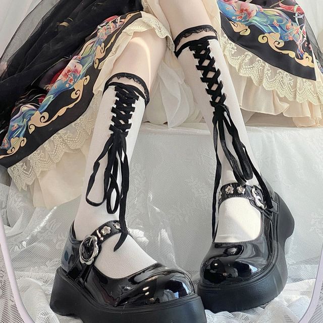 Lace-Up Socks