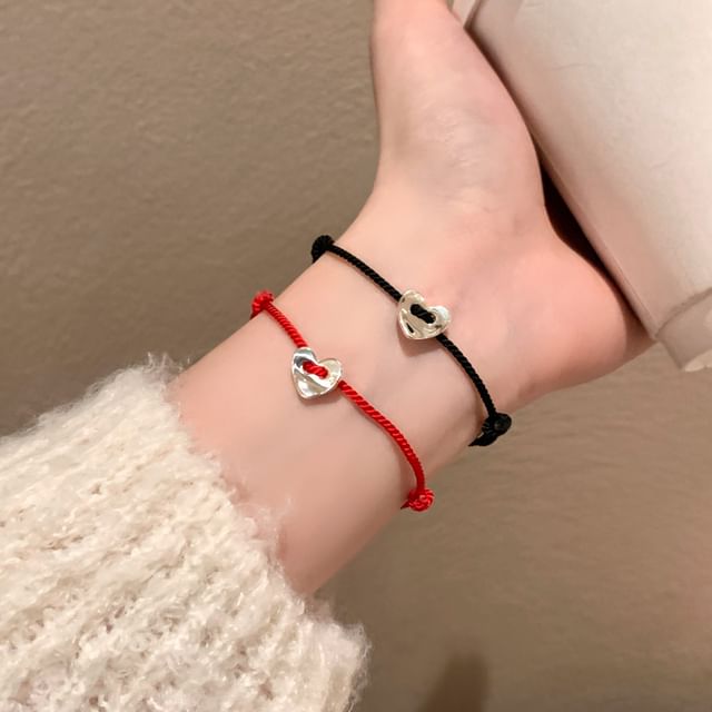 Bracelet Heart String Alloy