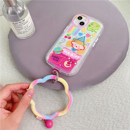 Wavy with Strap Hoop Phone Lanyard Pad
