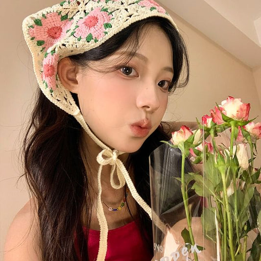 Lace Floral Scarf Crochet