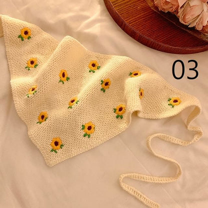Lace Floral Scarf Crochet