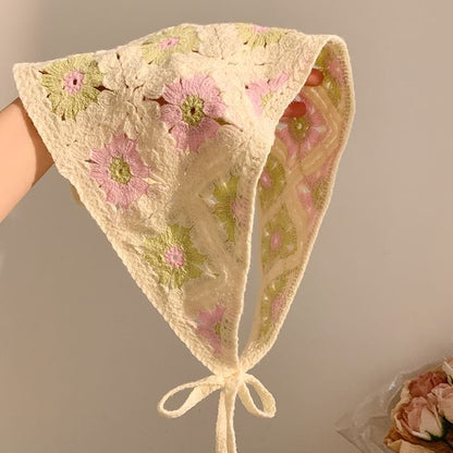 Scarf Embroidered Triangle (Various Designs) Head