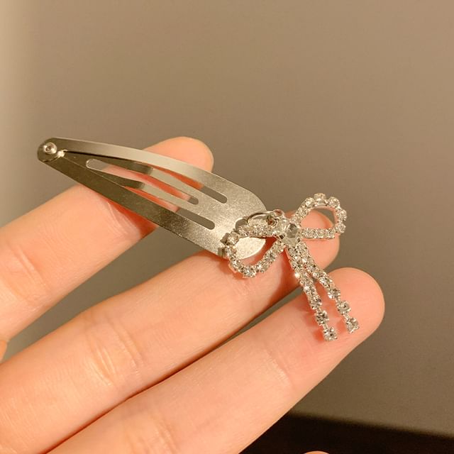 合金/ラインストーンクリップボウヘアセット