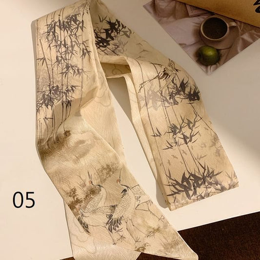Narrow Scarf Hair Tie Print