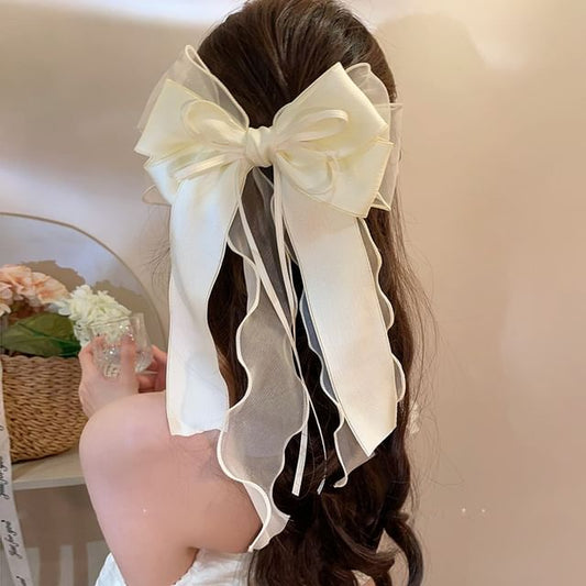 クリップオーガンザヘアリボン