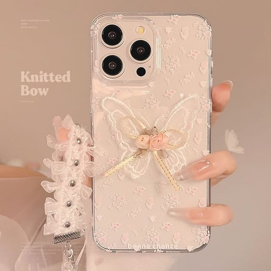 / レースチャームバタフライケース電話セット