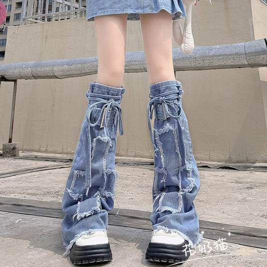 Leg Denim Warmers Washed