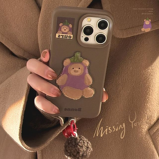 Eggplant Set Charm Case Pom / Phone