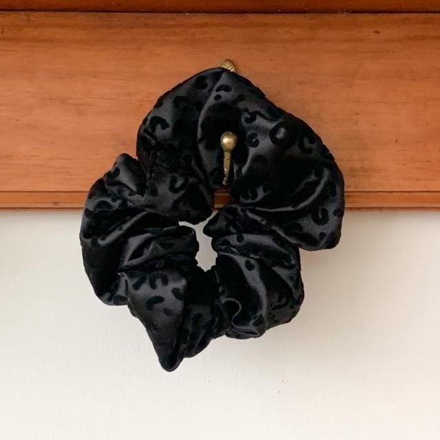 Print Scrunchie Leopard Hair