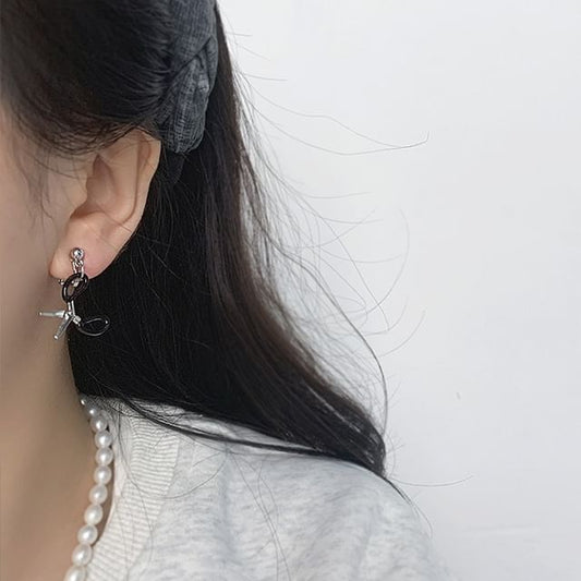 Earring Drop Scissor Clip On /