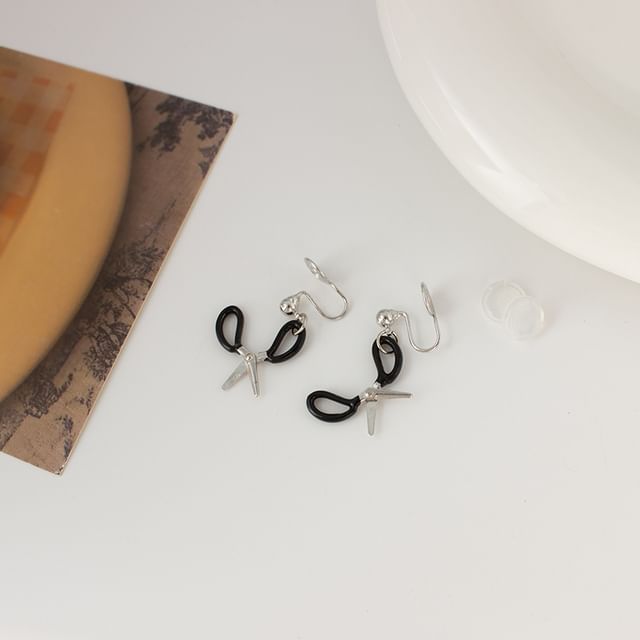 Earring Drop Scissor Clip On /