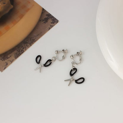 Earring Drop Scissor Clip On /