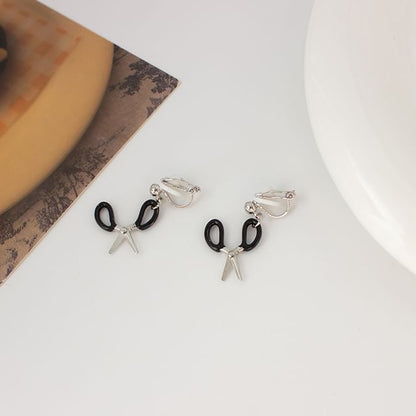 Earring Drop Scissor Clip On /