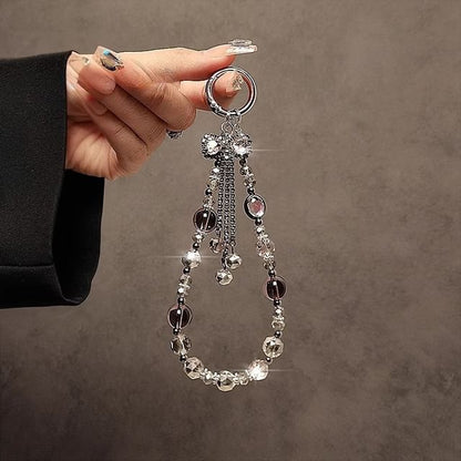 Faux Strap Phone Bow Crystal