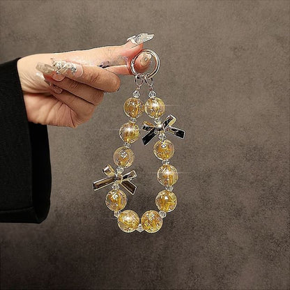 Strap Phone Bow Crystal Faux