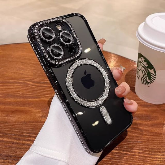 (Compatible Phone MagSafe) with Case Magnetic Embellished