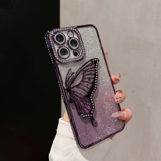 Phone Case Stand Butterfly Embellished