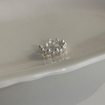 Sterling 925 Glossy Open Ring Silver