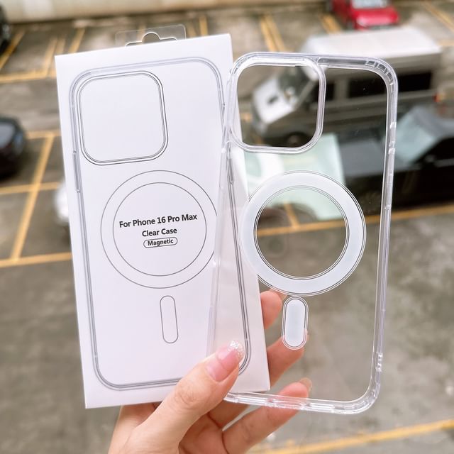 (Compatible Case with MagSafe) Transparent Magnetic Phone