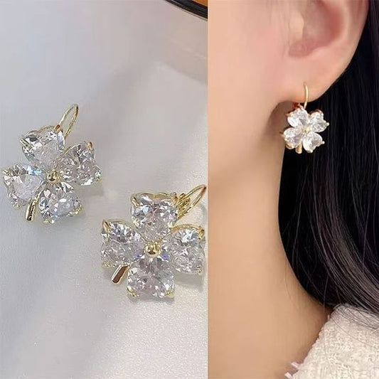 Clover Earring Drop Cubic Zirconia