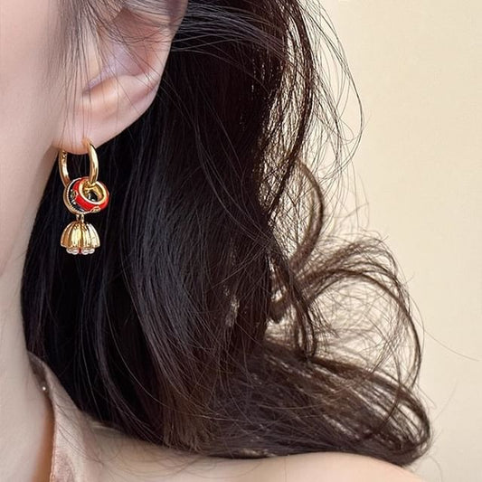 Lotus Alloy Earring Drop