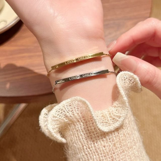 Lettering Bracelet Metal