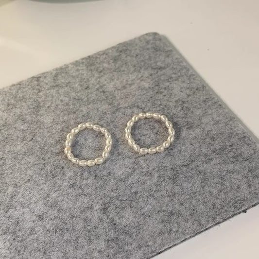 Beaded Pearl Natural Ring