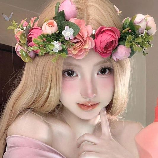 リースヘッドピースフローラル