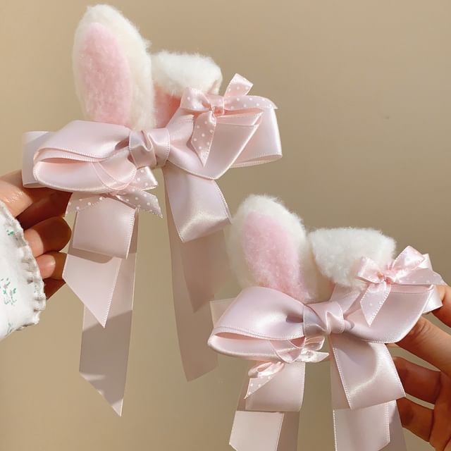/ Hair Ear Rabbit Clip Bow Set
