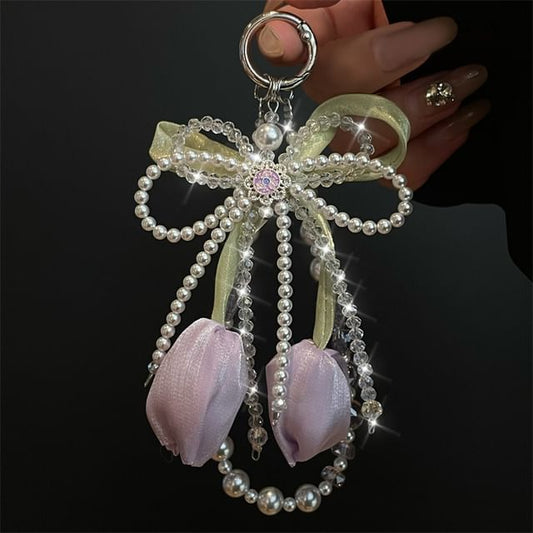 with Faux Pad Lanyard Pearl Phone