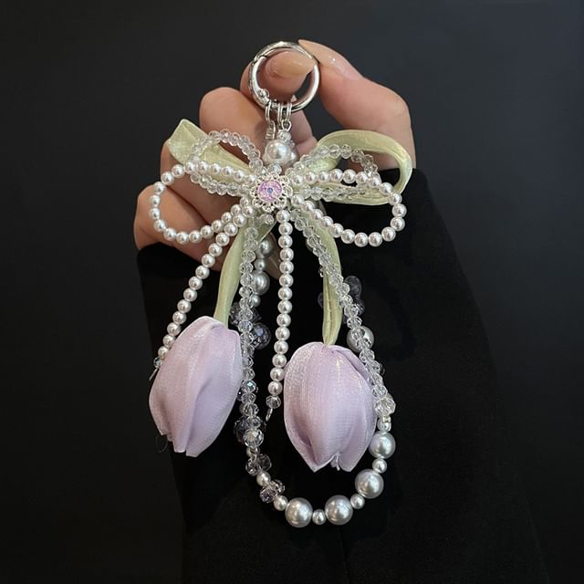 with Faux Pad Lanyard Pearl Phone