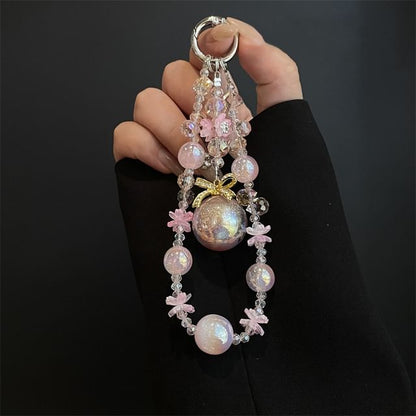 with Phone Lanyard Pearl Faux Pad
