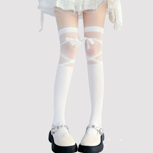 Bow Over-the-Knee Socks