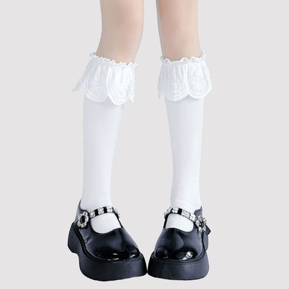 Lace (Various Trim High Socks Knee Designs)