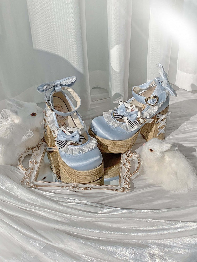 Alice im Wunderland Vibes Alice Blue Sweet Lolita Plateau Mary Janes