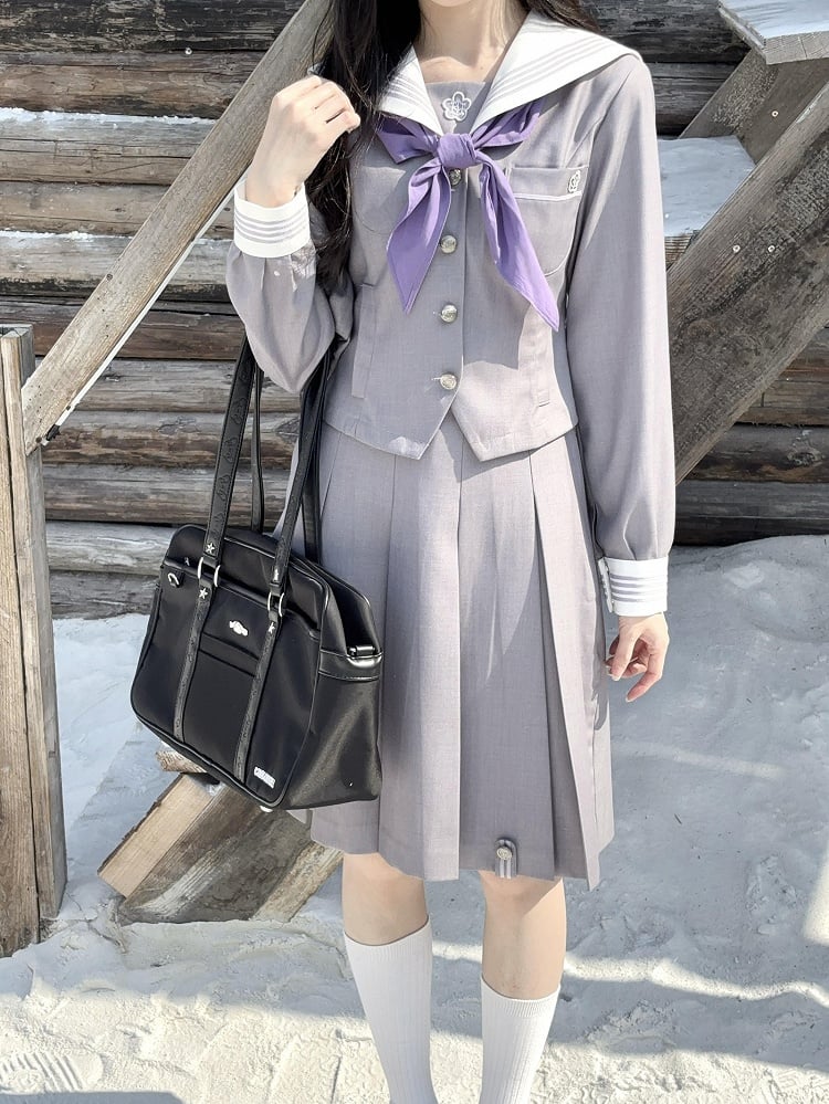 Dusty Skirt Purple JK Uniform Pleat Box