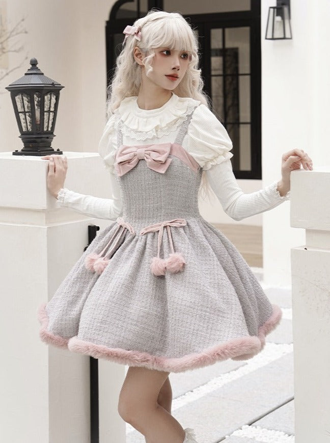 Tweed Fur Dress Fur + Sweet Cape