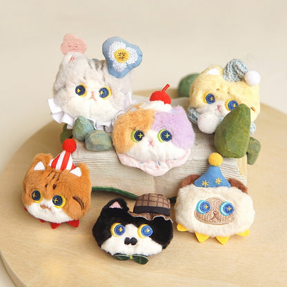 Cute Kitty-shaped Plush Brooch