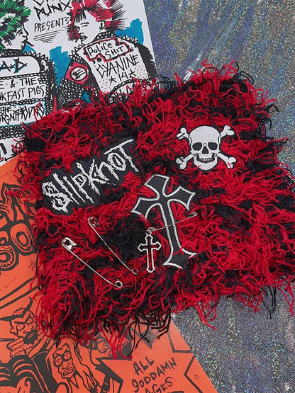 Skeleton Embroidery Punk Knitted Hat