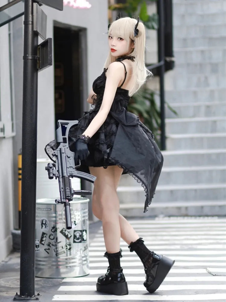 Sweetheart Piece Kuro Neckline One Black Dress Slip