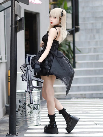 Sweetheart Piece Kuro Neckline One Black Dress Slip