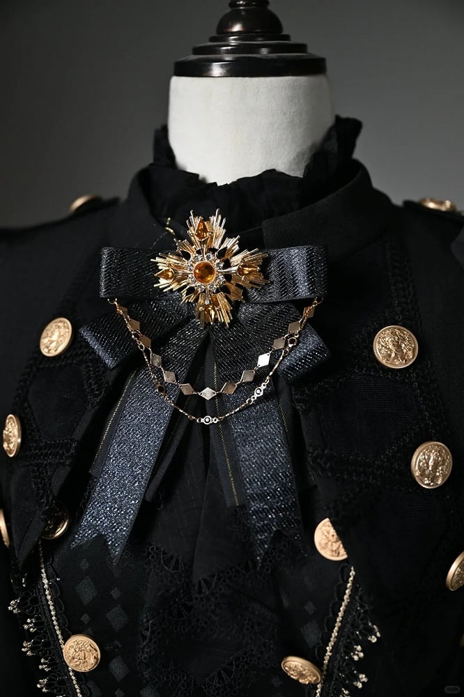 Fashion Black Sleeves Outfit Top Lolita - Long Knight + Ouji