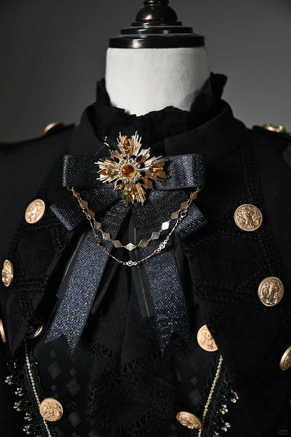 Fashion Black Sleeves Outfit Top Lolita - Long Knight + Ouji