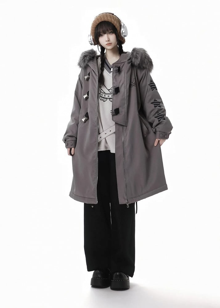 Black Star Applique Buckle Strap Pants