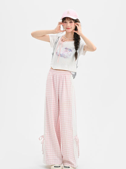 Long/Short Capricorn Constellation Print White Cotton T-Shirt Verison