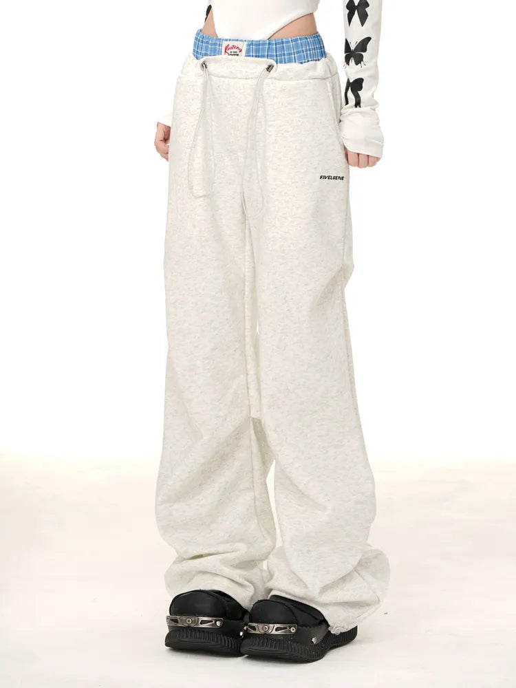 Blokette Pants Core Blue Waistband Gray/Dark Light Plaid
